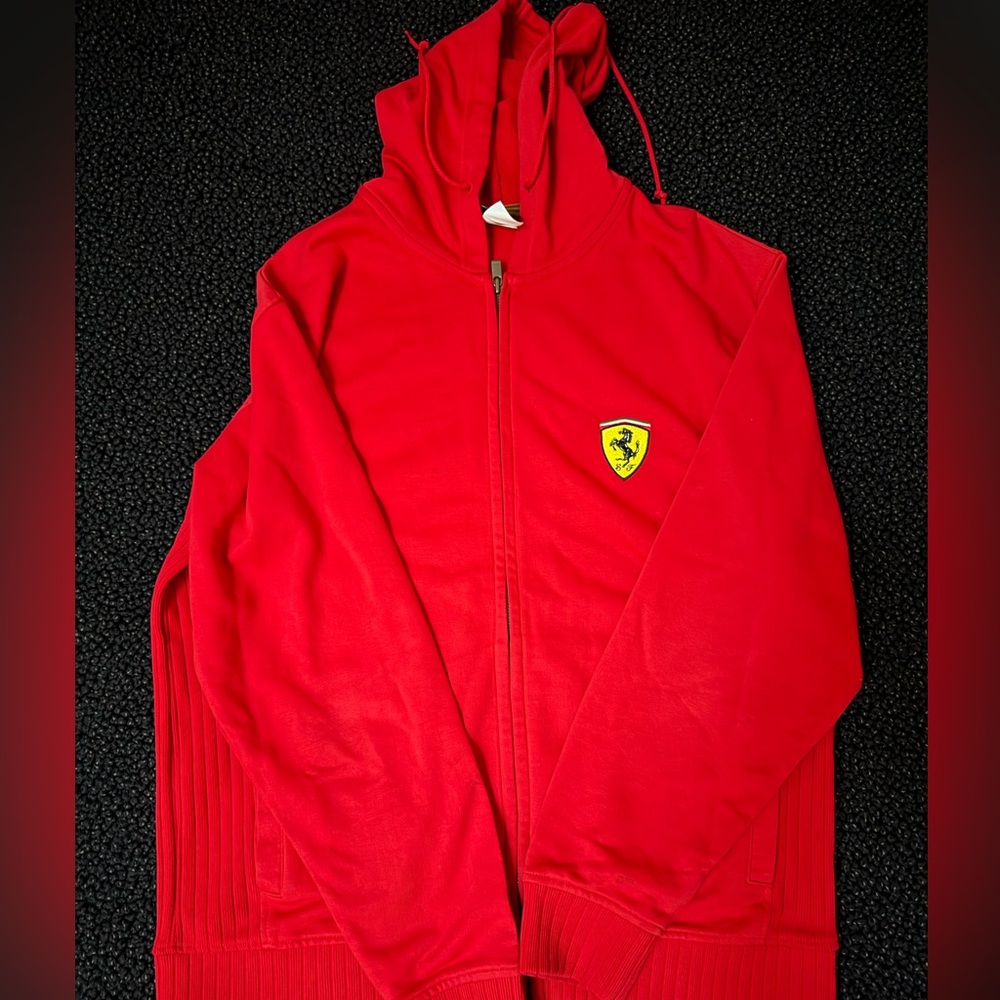 Ferrari Mens Red Hoodie